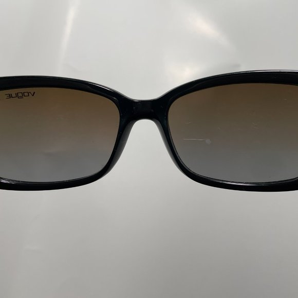 ♥ Vogue Subtle Cat Eye Polarized Black Sunglasses, Will send in a case. - Picture 3 of 6